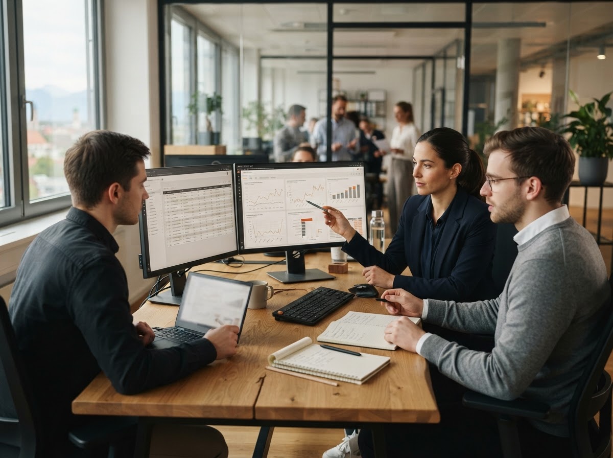 Fjord Vaultix Analystenteam bei der Auswertung von Marktdaten